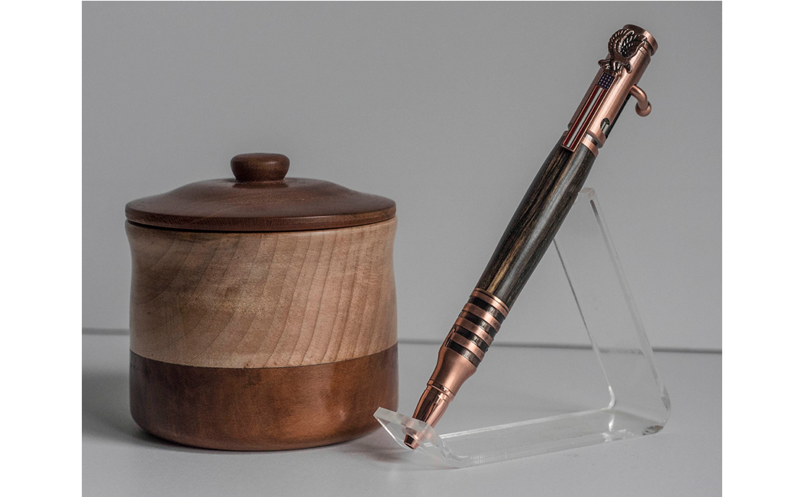 Wooden Bowl and Pen